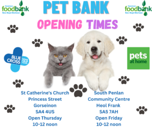 No voucher code is needed to collect pet food from our Pet Bank.
